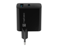 Natec RIBERA GAN 1X USB-A + 1X USB-C 45W CZARNA - 1480429 - zdjęcie 2
